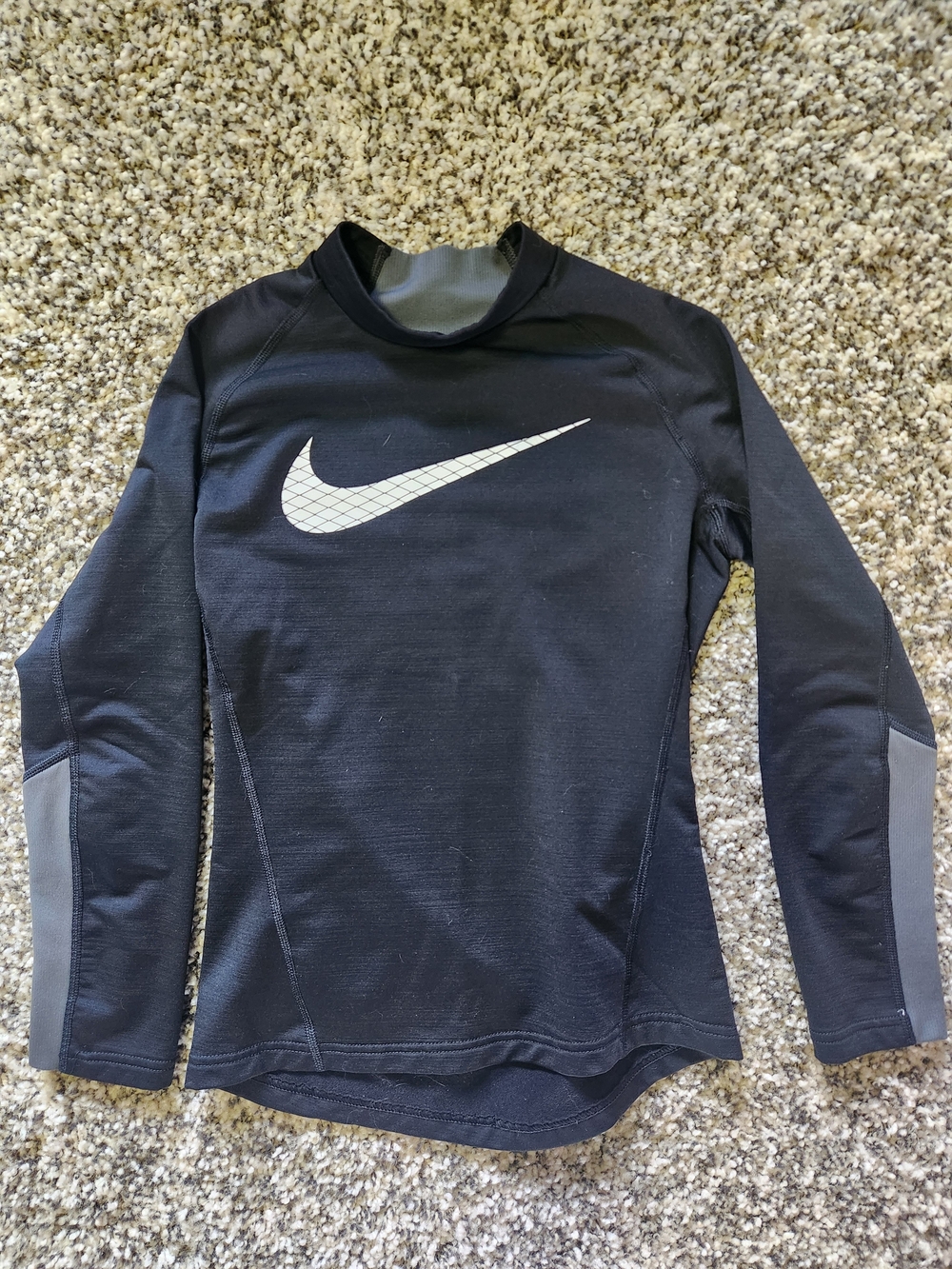 Nike Boys Black DriFit Long-Sleeve Undershirt